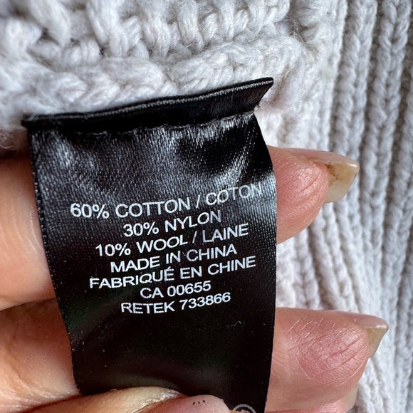 RW&CO. Cream Cowl Neck knit Sweater. Ptp 19” length 25” - Picture 8 of 10